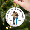 Custom Ceramic Ornament - Personalized Best Friend Christmas Birthday Gifts For Women, Besties, Sisters, BFF - Festive Days With My Besties