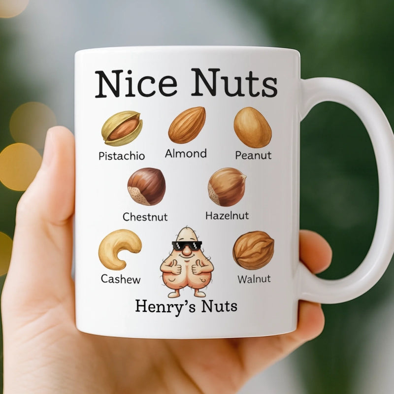 Custom Mug - Personalized Christmas Birthday Gifts For Husband, Coworkers, Friends - A Classy Nut Collection