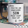 Custom Accent Mug - Personalized Birthday Gifts For Mom, Dad, Daughter, Son - Powered By Your Endless Energy