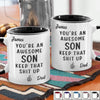 Custom Accent Mug - Personalized Birthday Gifts For Mom, Dad, Daughter, Son - Powered By Your Endless Energy