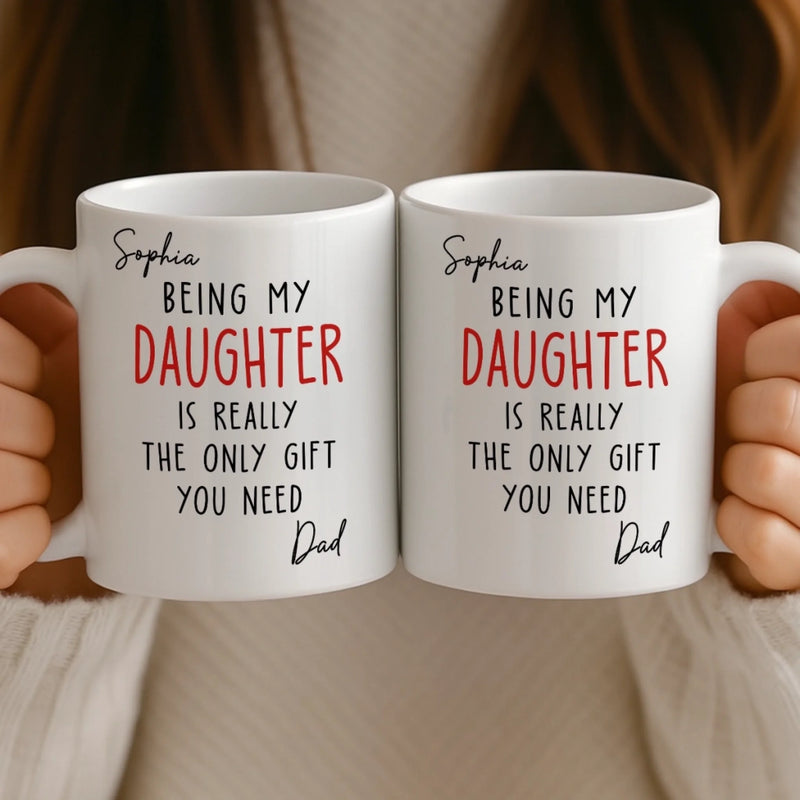Custom Mug - Personalized Birthday Gifts For Mom, Dad, Son, Daughter - Growing With You Feels Magical