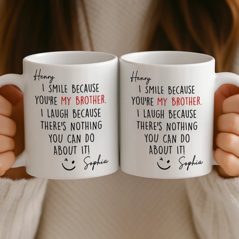 Custom Mug - Personalized Birthday Gifts For Brother, Sister - Together We Are Unstoppable
