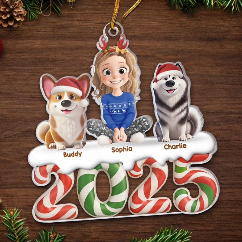 Custom Acrylic Ornament - Personalized Christmas Birthday Gifts For Dog Cat Lovers, Dog Dad And Mom, Cat Owners - All I Want Is My Pets
