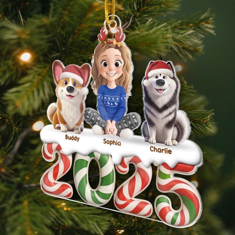 Custom Acrylic Ornament - Personalized Christmas Birthday Gifts For Dog Cat Lovers, Dog Dad And Mom, Cat Owners - All I Want Is My Pets