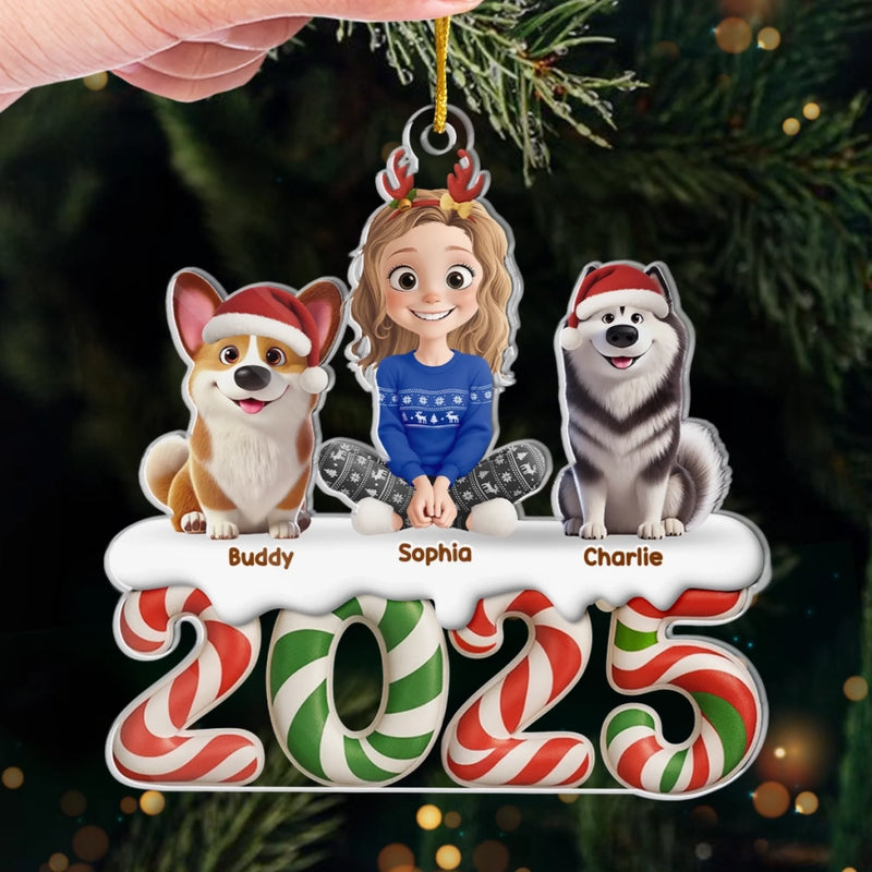 Custom Acrylic Ornament - Personalized Christmas Birthday Gifts For Dog Cat Lovers, Dog Dad And Mom, Cat Owners - All I Want Is My Pets