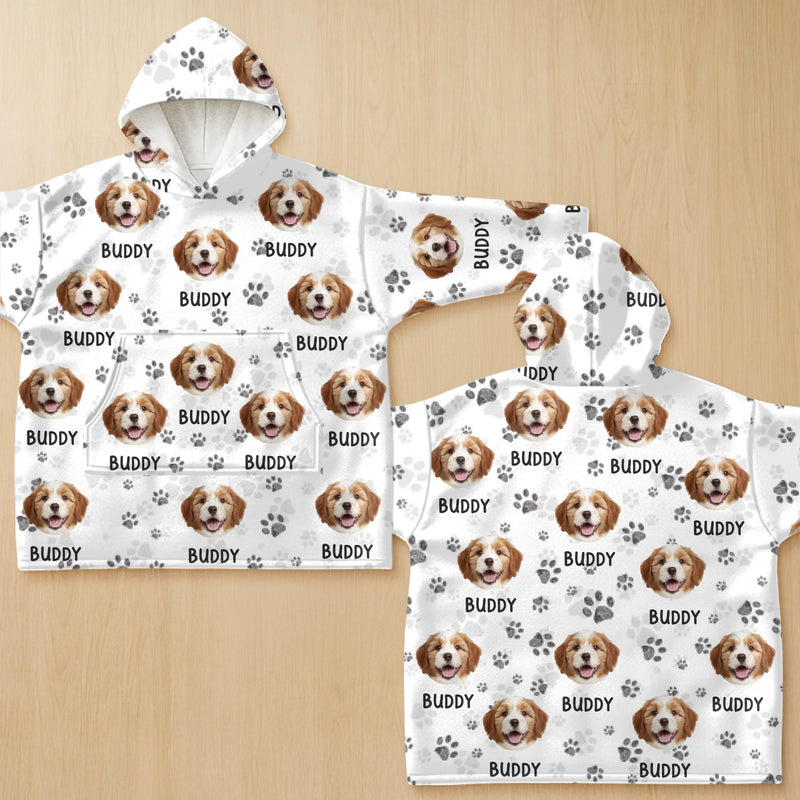 Custom Photo Wearable Blanket With Pet Pocket - Personalized Christmas Birthday Gifts For Dog Cat Lovers, Dog Dad And Mom, Cat Owners - For The Mum Whose Heart Has Paws