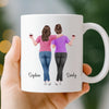 Custom Mug - Personalized Best Friend Birthday Gifts For Women, Besties, Sisters, BFF - Life Upgraded With My Besties