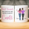 Custom Mug - Personalized Best Friend Birthday Gifts For Women, Besties, Sisters, BFF - Life Upgraded With My Besties