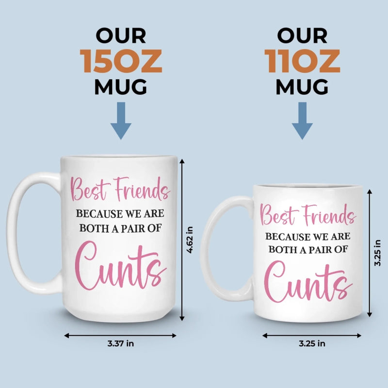 Custom Mug - Personalized Best Friend Birthday Gifts For Women, Besties, Sisters, BFF - Life Upgraded With My Besties