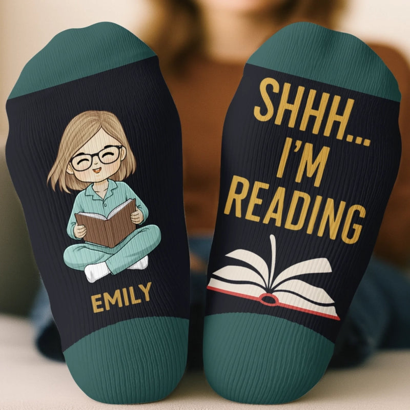 Custom Kids Crew Socks - Personalized Bookish Gifts For Book Lovers, Bookworms, Readers - My Reading Game