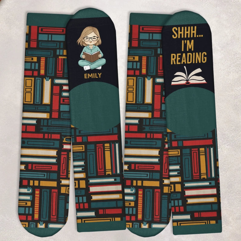 Custom Kids Crew Socks - Personalized Bookish Gifts For Book Lovers, Bookworms, Readers - My Reading Game
