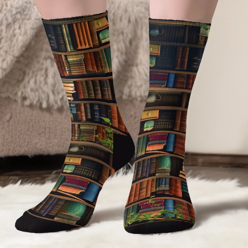 Custom Kids Crew Socks - Personalized Bookish Gifts For Book Lovers, Bookworms, Readers - Chapter On, Chaos Off