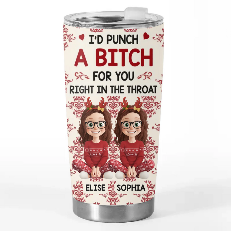 Custom Tumbler - Personalized Best Friend Christmas Birthday Gifts For Women, Besties, Sisters, BFF - Life Upgraded With My Besties