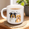 Custom Photo Printed Pottery Mug - Personalized Birthday Gifts For Dog Cat Lovers, Dog Dad And Mom, Cat Owners - Pets Are Family