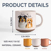 Custom Photo Printed Pottery Mug - Personalized Birthday Gifts For Dog Cat Lovers, Dog Dad And Mom, Cat Owners - Pets Are Family