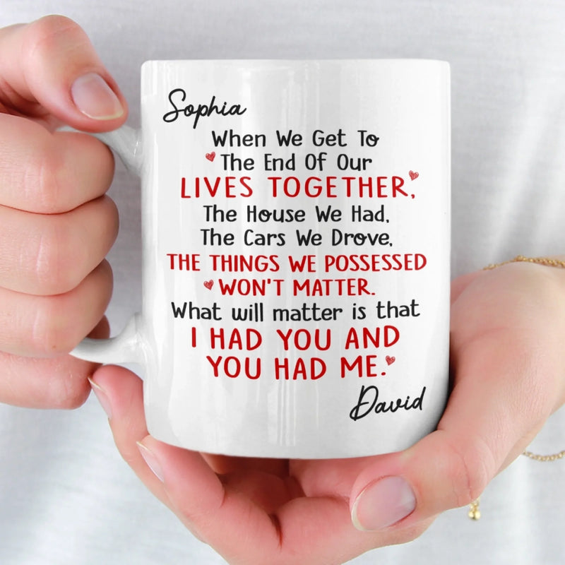 Custom Mug - Personalized Anniversary Christmas Wedding Gifts For Husband And Wife, Him And Her - My Forever Person