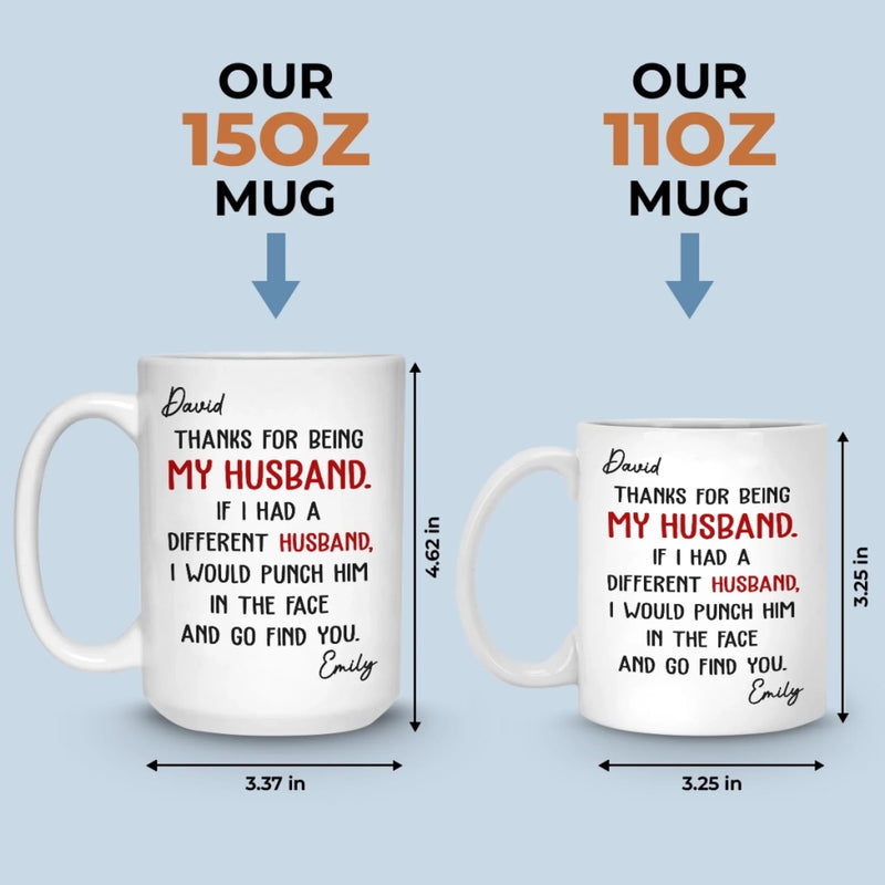 Custom Mug - Personalized Anniversary Christmas Wedding Gifts For Husband And Wife, Him And Her - You’re Lucky I Love You