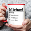 Custom Accent Mug - Personalized Funny Gifts For Coworker, Work Bestie - Grateful For Your Daily Support