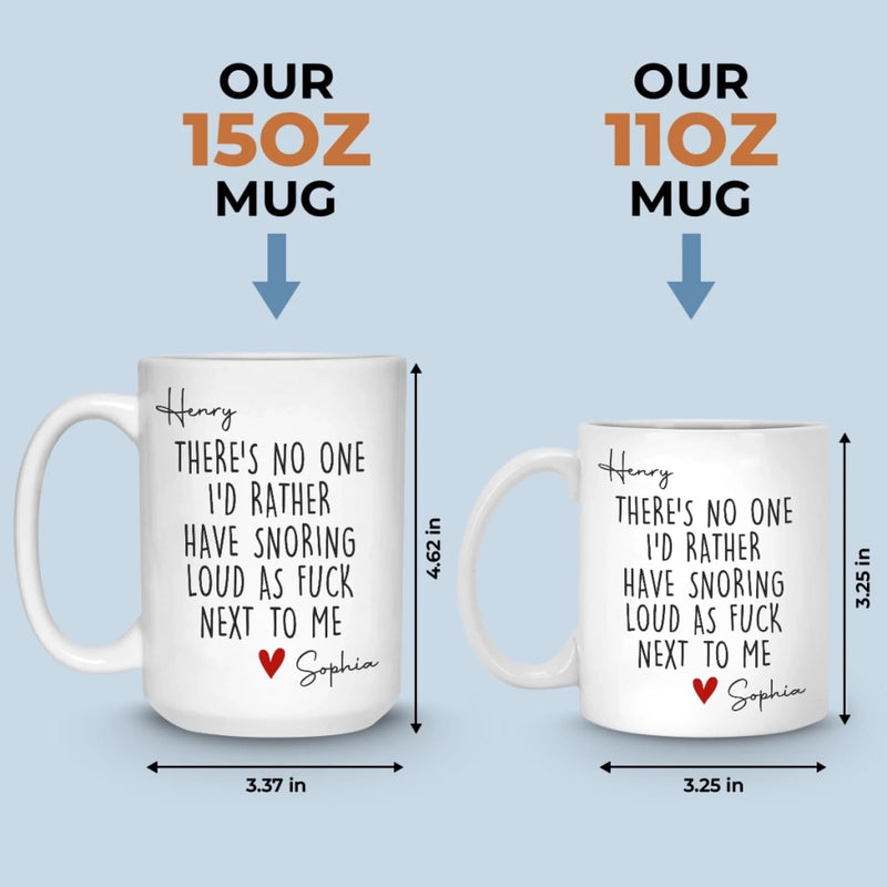 Custom Mug - Personalized Anniversary Wedding Gifts For Husband And Wife, Him And Her - Love You Even When You Snore