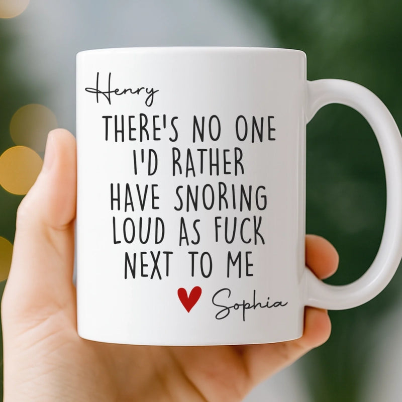 Custom Mug - Personalized Anniversary Wedding Gifts For Husband And Wife, Him And Her - Love You Even When You Snore