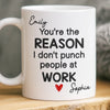 Custom Mug - Personalized Birthday Gifts For Coworker, Work Bestie - Working With You Is A Delight