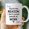 Custom Mug - Personalized Birthday Gifts For Coworker, Work Bestie - Working With You Is A Delight
