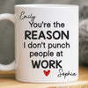 Custom Mug - Personalized Birthday Gifts For Coworker, Work Bestie - Working With You Is A Delight