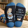 Custom Kids Crew Socks - Personalized Bookish Gifts For Book Lovers, Bookworms, Readers - Bookworm At Rest
