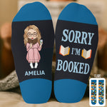 Custom Name Book Lover Gifts for Women - Personalized Middle Tube Socks