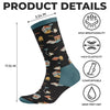 Custom Crew Socks - Personalized Bookish Gifts For Book Lovers, Bookworms, Readers - Tea, Books, Repeat