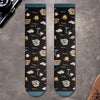 Custom Crew Socks - Personalized Bookish Gifts For Book Lovers, Bookworms, Readers - Tea, Books, Repeat