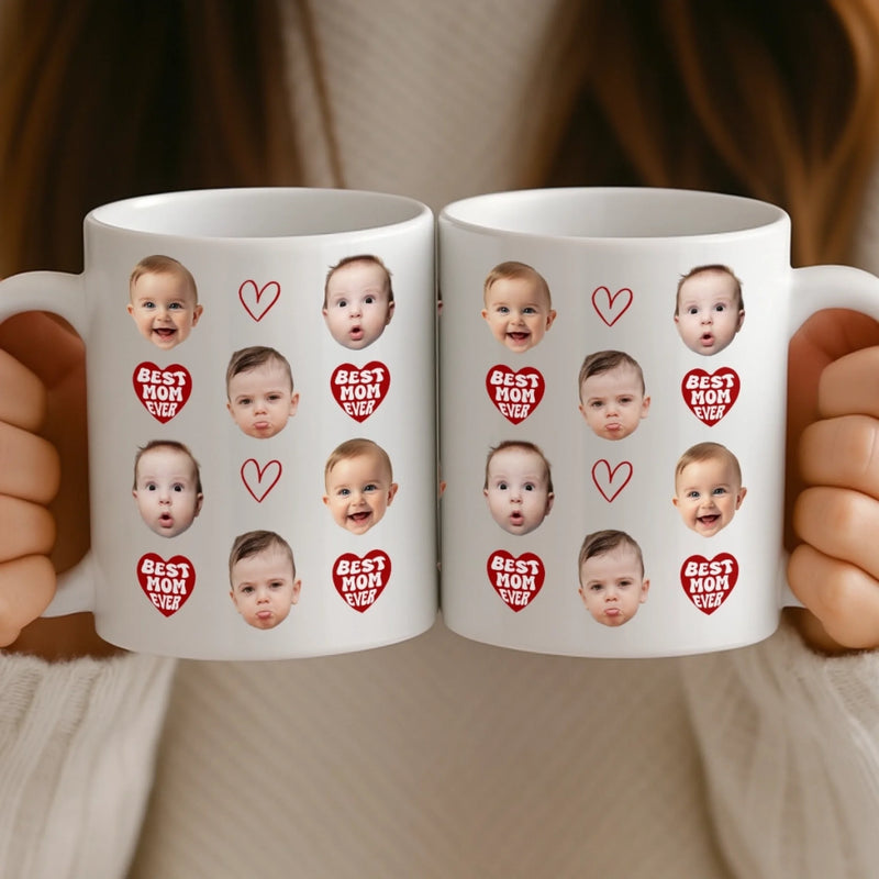 Custom Photo Mug - Personalized Birthday Gifts For Mom, Dad, Brother, Sister, Kids - My Heart Walks With You Always