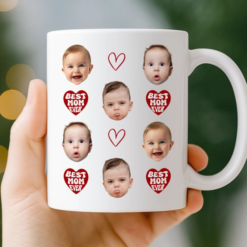 Custom Photo Mug - Personalized Birthday Gifts For Mom, Dad, Brother, Sister, Kids - My Heart Walks With You Always