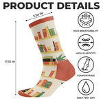 Custom Name Book Lover Gifts for Readers - Personalized Middle Tube Socks