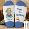 Custom Kid Crew Socks - Personalized Bookish Gifts For Book Lovers, Bookworms, Readers - Books Are The Journey