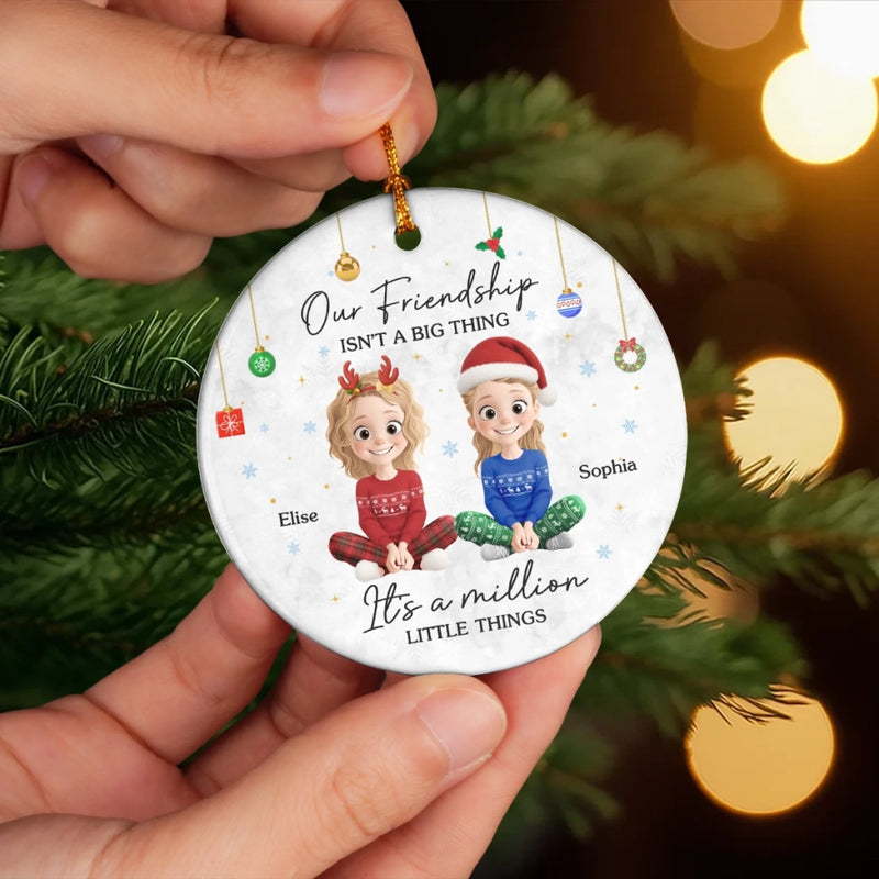 Custom Ceramic Ornament - Personalized Best Friend Christmas Birthday Gifts For Women, Besties, Sisters, BFF - Heart Of Gold