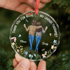 Custom Circle Glass Ornament - Personalized Best Friend Christmas Birthday Gifts For Women, Besties, Sisters, BFF - You Are My Shining Soul