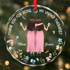 Custom Circle Glass Ornament - Personalized Best Friend Christmas Birthday Gifts For Women, Besties, Sisters, BFF - You Are My Shining Soul