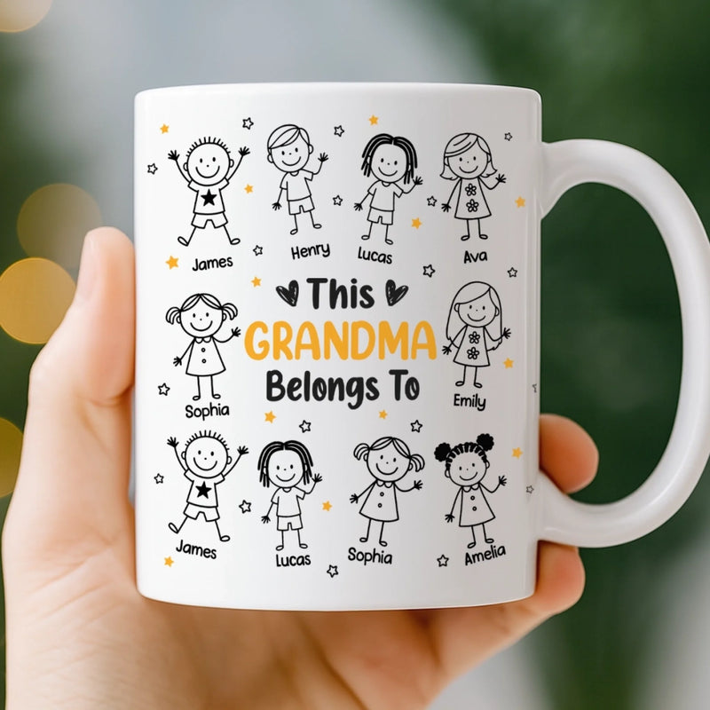 Custom Mug - Personalized Birthday Gifts For Mom, Grandma - Growing Love In Our Little World