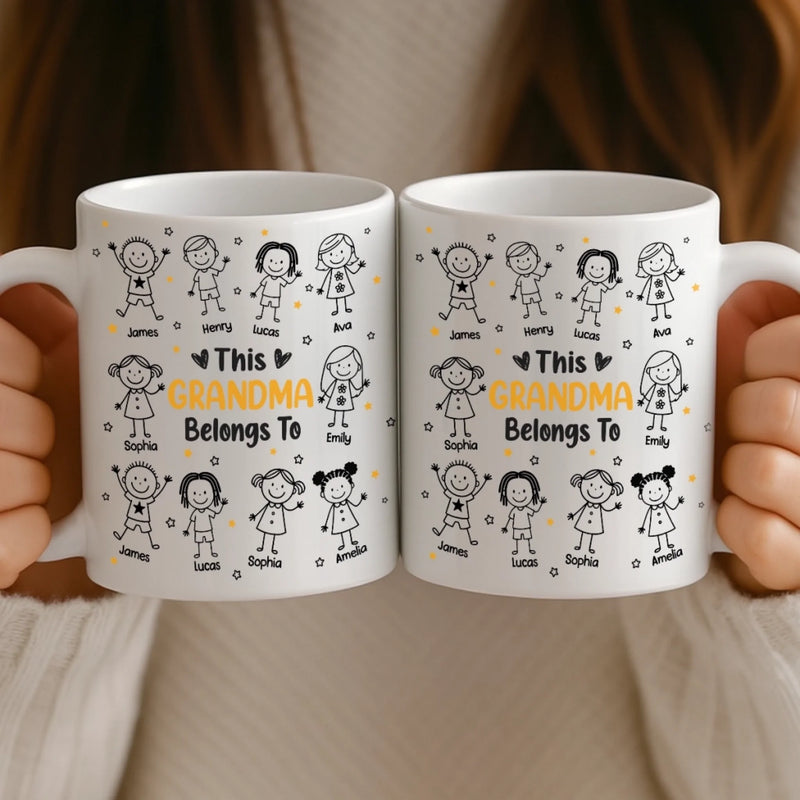 Custom Mug - Personalized Birthday Gifts For Mom, Grandma - Growing Love In Our Little World