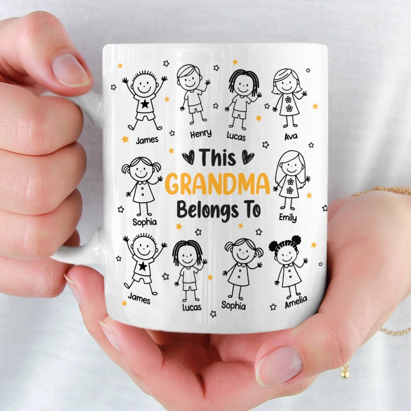 Custom Mug - Personalized Birthday Gifts For Mom, Grandma - Growing Love In Our Little World