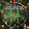 Custom Circle Glass Ornament - Personalized Christmas Funny Gifts For Best Friends, Family, Coworker, Work Bestie - Festive With A Hint Of Chaos
