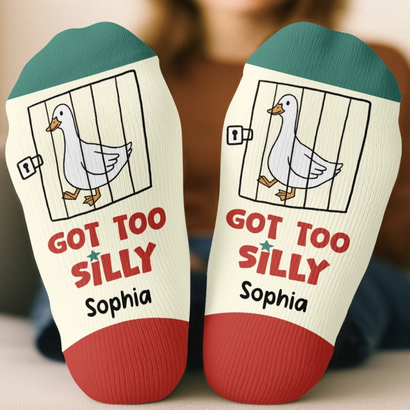 Custom Silly Goose Crew Socks - Personalized Birthday Gifts For Besties, Sisters, BFF, Family, Yourself - Mastering My Own Chaos