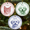 Custom Photo Ceramic Ornament - Personalized Christmas Birthday Gifts For Dog Cat Lovers, Dog Dad And Mom, Cat Owners - Little Paws, Forever Love