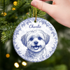 Custom Photo Ceramic Ornament - Personalized Christmas Birthday Gifts For Dog Cat Lovers, Dog Dad And Mom, Cat Owners - Little Paws, Forever Love