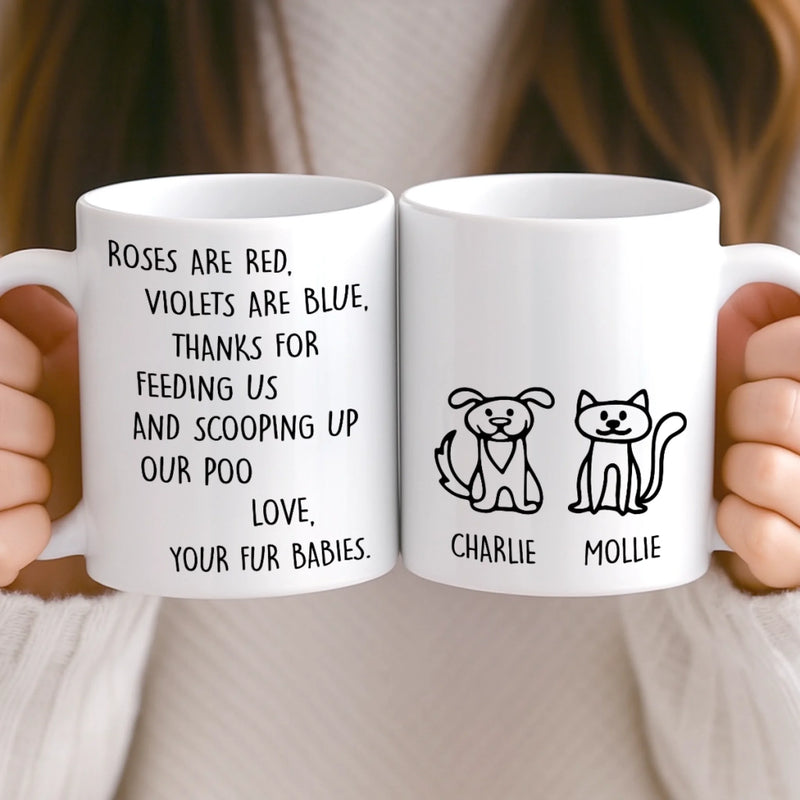 Custom Mug - Personalized Christmas Birthday Gifts For Dog Cat Lovers, Dog Dad And Mom, Cat Owners - Fur Babies, Full Drama