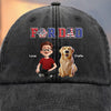 Custom Vintage Washed Denim Baseball Cap - Personalized Christmas Birthday Gifts For Dog Cat Lovers, Dog Dad And Mom, Cat Owners - Proud Dog Dad Era