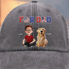 Custom Vintage Washed Denim Baseball Cap - Personalized Christmas Birthday Gifts For Dog Cat Lovers, Dog Dad And Mom, Cat Owners - Proud Dog Dad Era