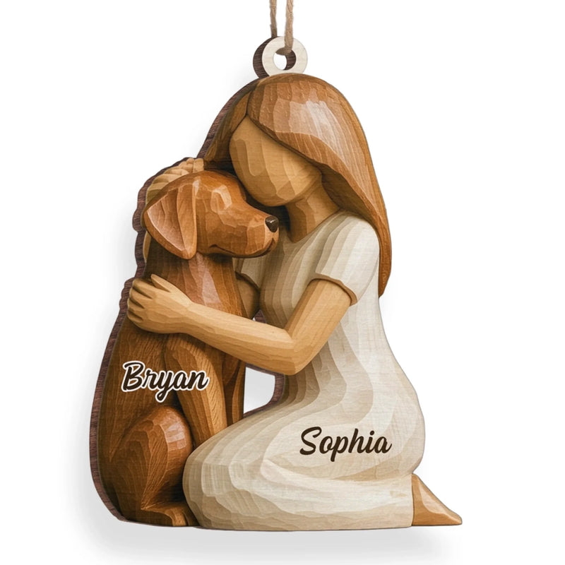 Custom Wood Ornament - Personalized Pet Christmas Memorial Sympathy Gifts For Dogs  - Still Wagging In My Heart