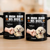 Custom Black Mug - Personalized Birthday Gifts For Dog Lovers, Dog Dad And Mom - Powered By Puppy Joy